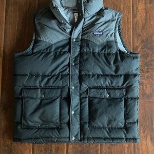 Patagonia down puffer vest black great size large